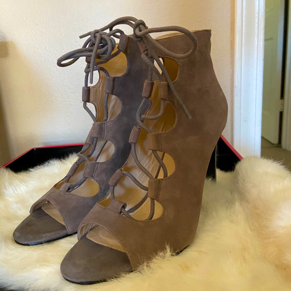 Nine West Suede Lace Up Heels